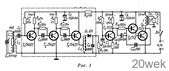 УВЕЛИЧЕНИЕ ЧУВСТВИТЕЛЬНОСТИ ТРАНЗИСТОРНЫХ РАДИОПРИЕМНИКОВ