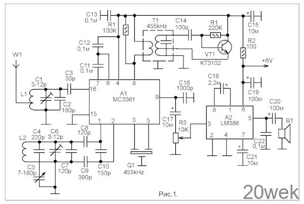 КВ-ПРИЕМНИК НА МИКРОСХЕМЕ МС3361
