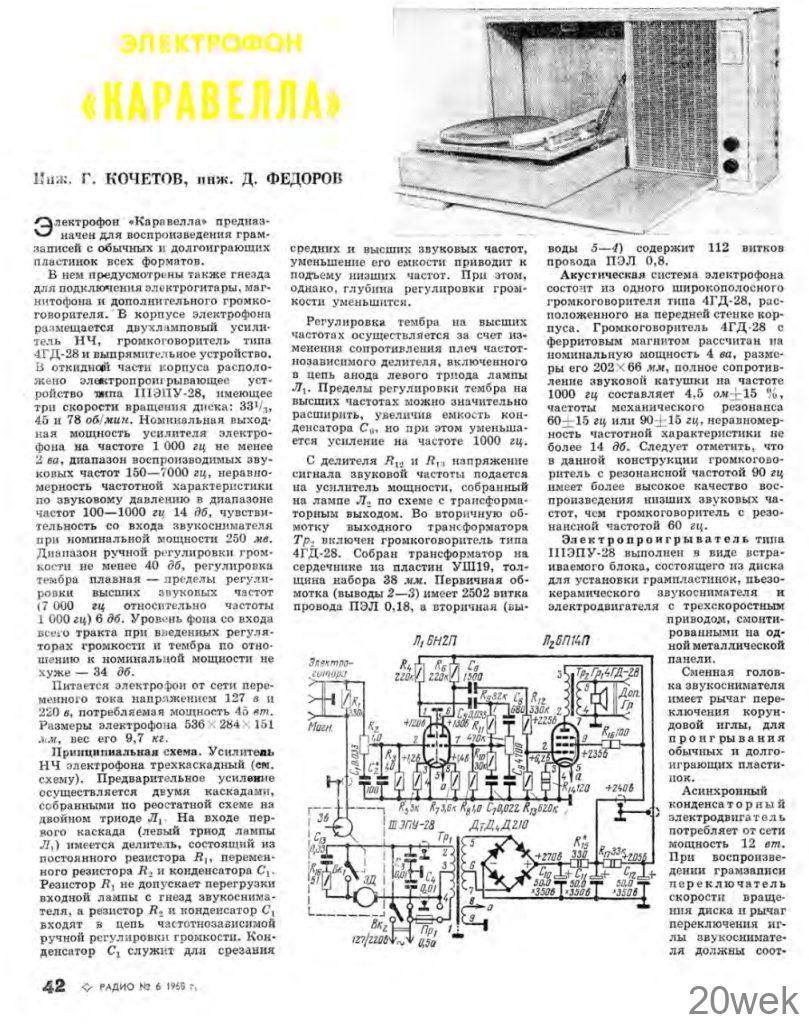 Электрофон "Каравелла"